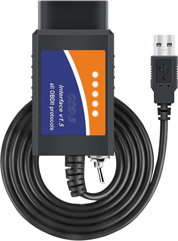 ELM327 OBD2 USB Adapter for Windows, ELMconfig Scanner with MS CAN/HS CAN Switch