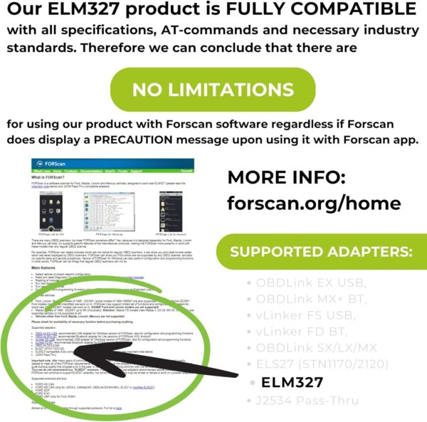 OHP ELMconfig FORS-CAN ELM327-based OBD2 to USB Programming Cable