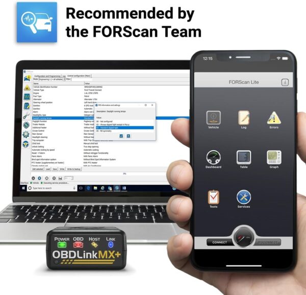 OBDLink MX+ OBD2 Bluetooth Scanner for iPhone, Android, and Windows