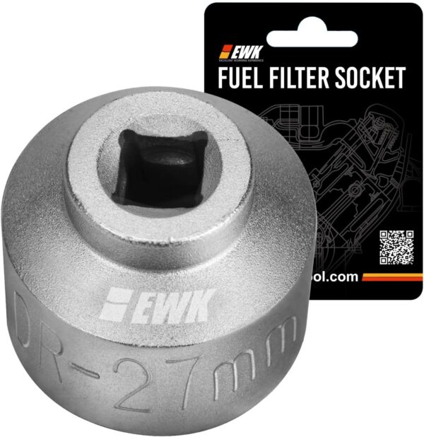 EWK Forged 3-Pcs 27, 32, 36mm Low Profile Oil Filter Wrench Socket, 3/8" Drive Oil Filter Cap Removal Tool for BMW, Ford, B·enz