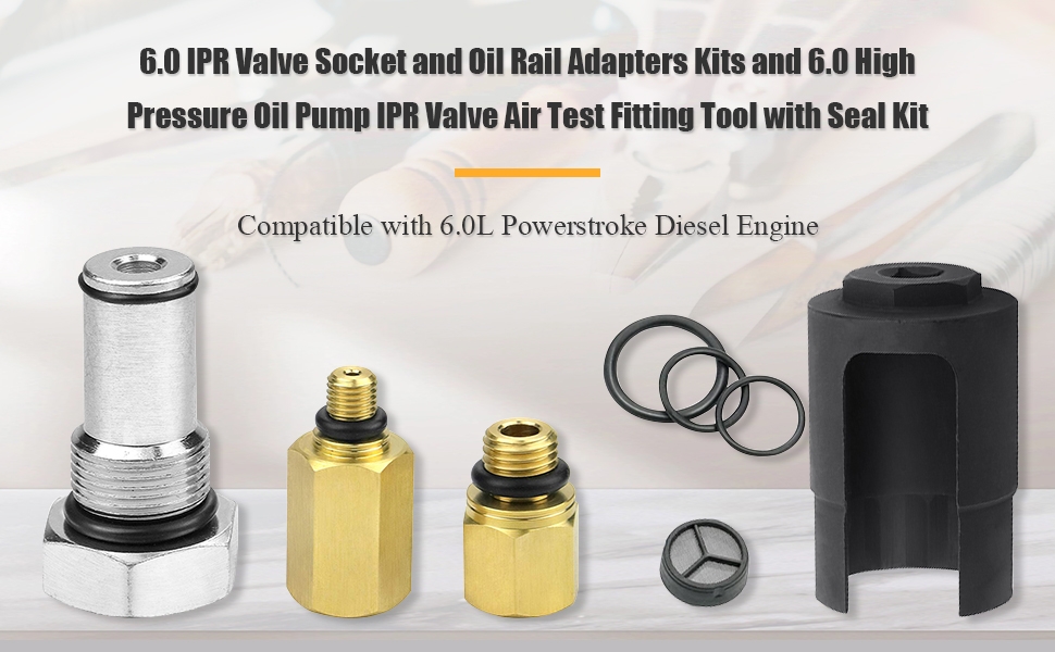 6.0 IPR Valve Socket and Oil Rail Adapters Kits